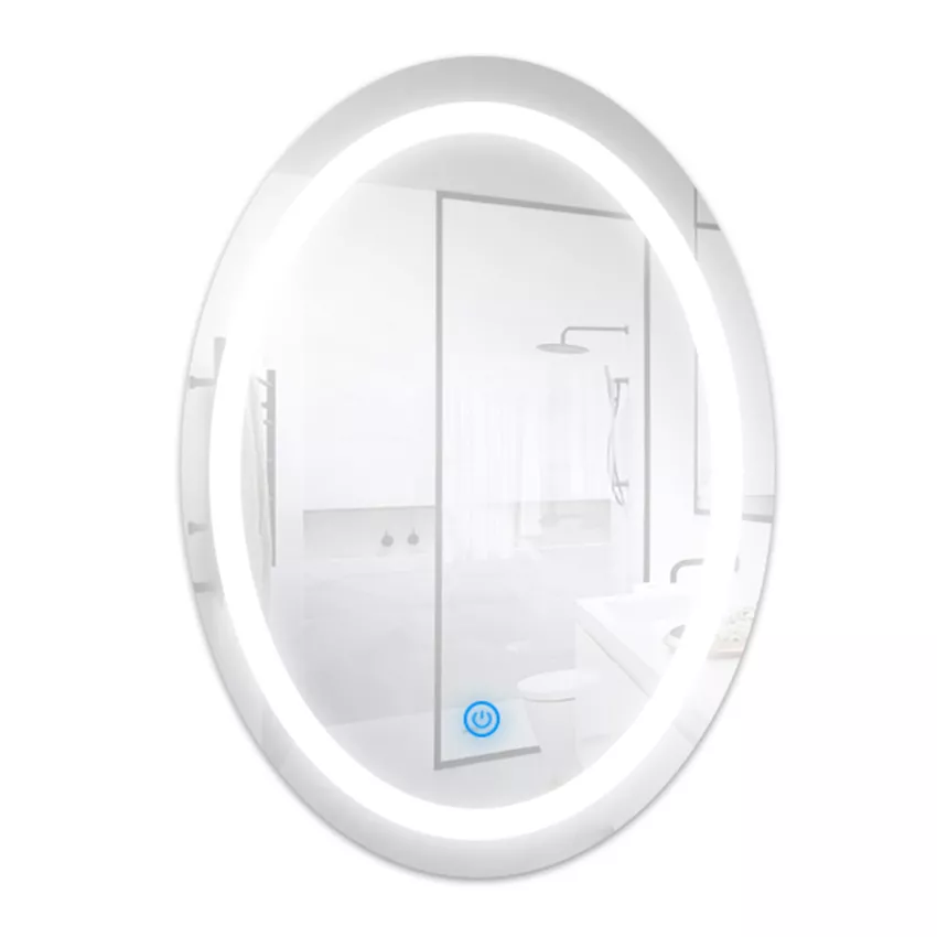 bathroom mirror with 15W oval shaped LED lights